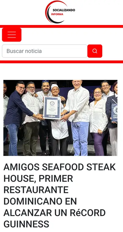 Press: Amigos, first Dominican restaurant with a Guinness World Record